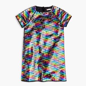 J.CREW CREWCUTS GIRLS' REVERSIBLE SEQUIN DRESS IN